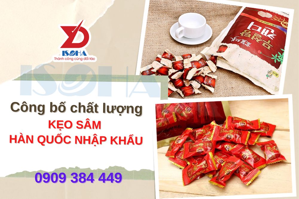 công bố chất lượng kẹo sâm Hàn Quốc nhập khẩu