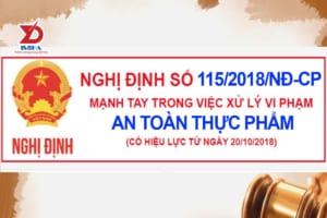 Nghị định 115/2018/NĐ-CP: Quy định xử phạt An toàn thực phẩm