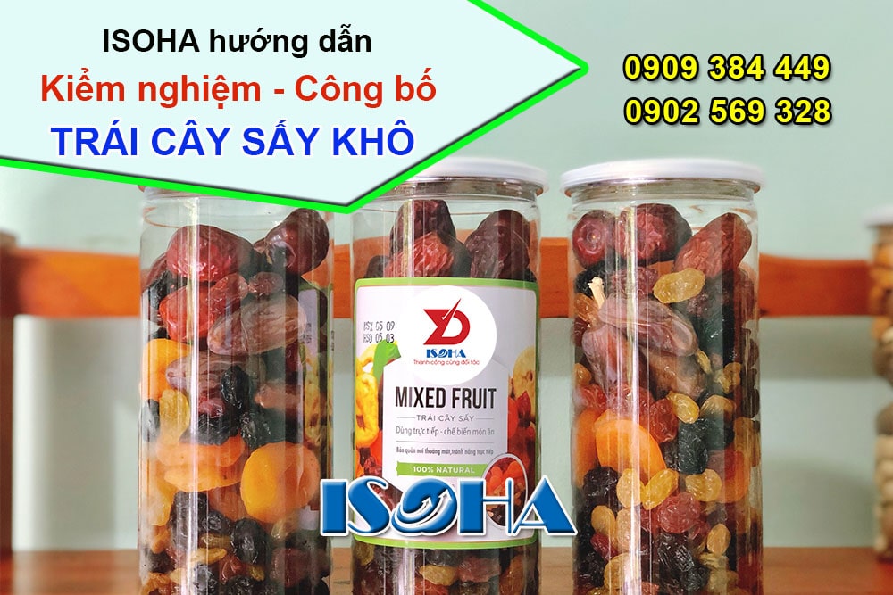 Kiểm nghiệm và Công bố trái cây sấy khô