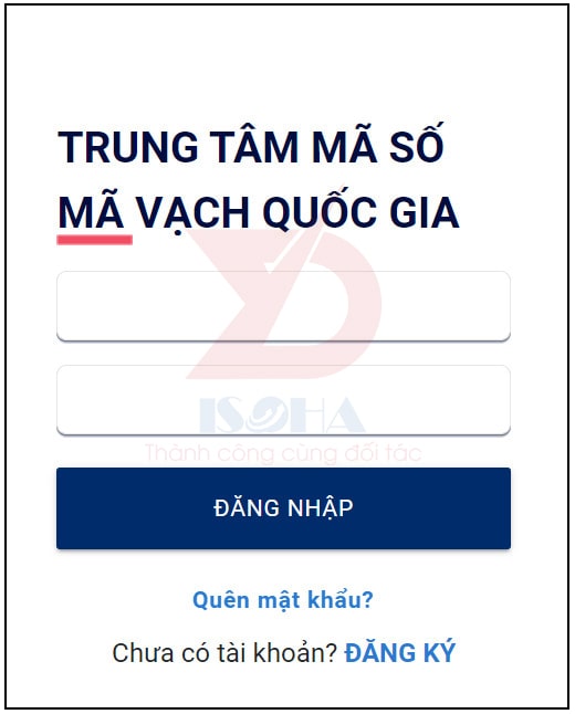 quên mật khẩu mã số mã vạch