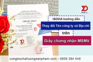 Thay đổi tên công ty và địa chỉ trên giấy chứng nhận mã số mã vạch