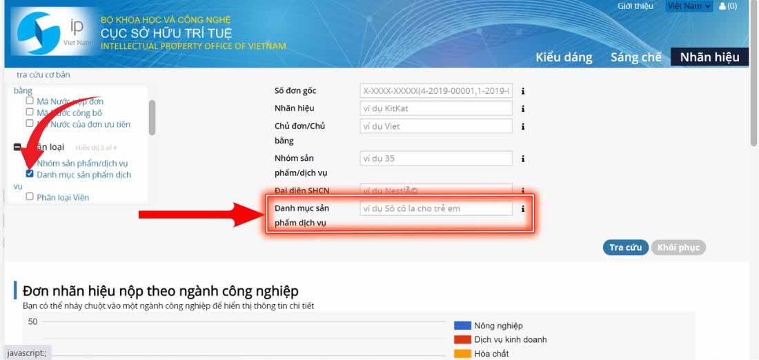 tra cứu nhãn hiệu online tại cục SHTT