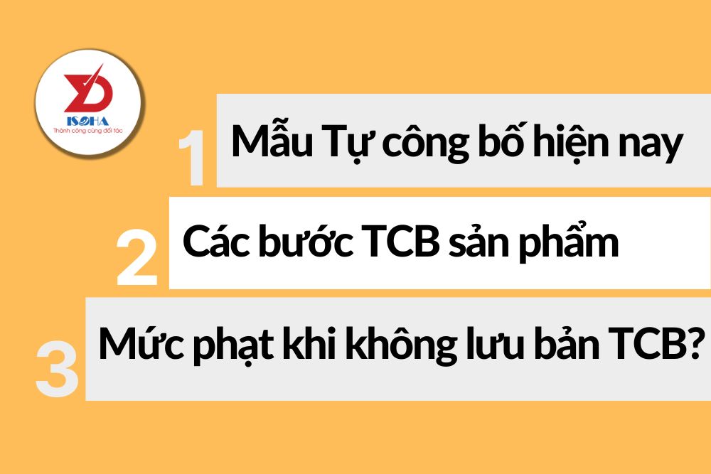 mẫu bản tự công bố sản phẩm hiện nay