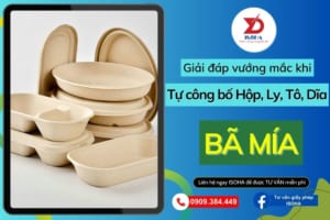 Giải đáp vướng mắc khi Tự công bố Hộp, Ly, Dĩa bã mía chứa thực phẩm