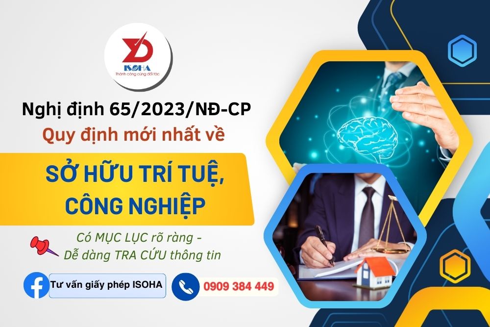 Nghị định 65/2023/NĐ-CP: Luật Sở hữu trí tuệ, công nghiệp mới nhất (Có mục lục rõ ràng - Dễ dàng tra cứu thông tin)