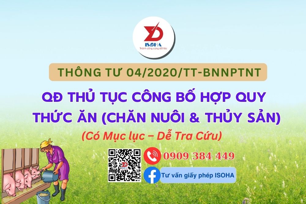 Thông tư 04/2020/TT-BNNPTNT: Quy định Thủ tục Công bố hợp quy Thức ăn chăn nuôi