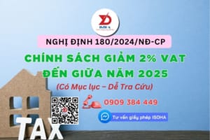 Nghị định 180/2024/NĐ-CP: Chính sách giảm thuế GTGT mới từ ngày 01/01/2025 (Có MỤC LỤC_TRA CỨU dễ dàng)